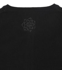 Alexia - cashmere cardigan med sten - Sort