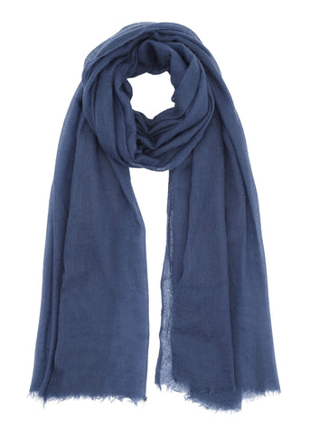 Aya - cashmere tørklæde - Marineblå