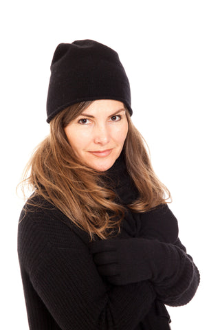 Bella - cashmere hue (beanie) - Sort