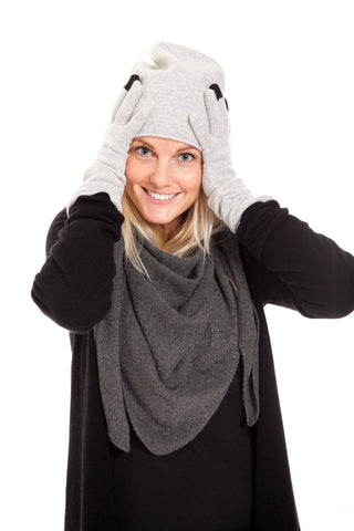 Bella - cashmere hue (beanie) - Lysegrå