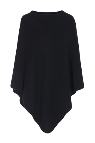 Chloe - cashmere poncho, classic style - sort