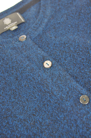 Alexia - cashmere cardigan med sten - Petroleum-Blå & Sort