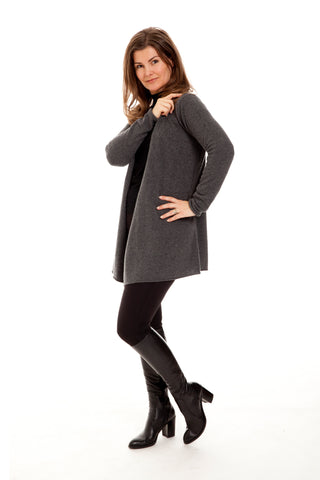 Estelle - cashmere cardigan med sten - Grafit Grå