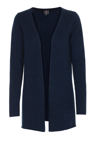 Estelle - cashmere cardigan med sten - Petroleum-Blå & Sort