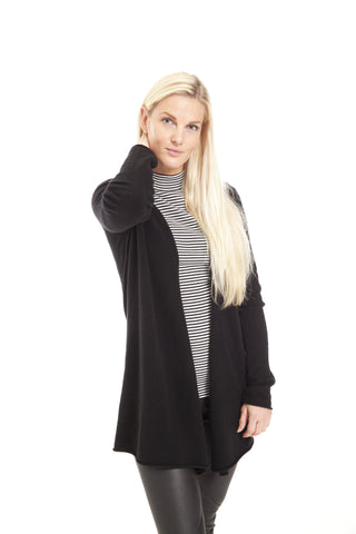 Estelle - cashmere cardigan med sten - Sort