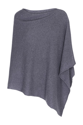 My - poncho, asymetric style - Grafit Grå