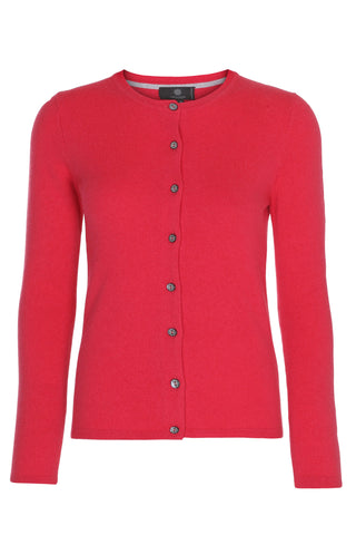 Alexia - cashmere cardigan - Hindbær